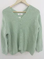 ◇ AZUL BY MOUSSY アズールバイマウジー 長袖 ニット セーター サイズS グリーン レディース P  【中古】 【1210190004255】