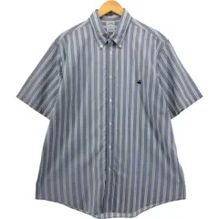 古着 ブルックスブラザーズ Brooks Brothers 346 半袖 ボタンダウン ストライプシャツ メンズXL相当/eaa553933