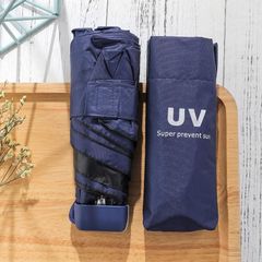 折り畳み傘 遮光 100% UV 晴雨兼用 防水  軽量 コンパクト　紺