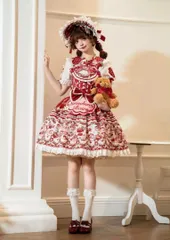 新品未使用 ロリータファッション  いちご柄ワンピース お出かけや女子会にぴったり