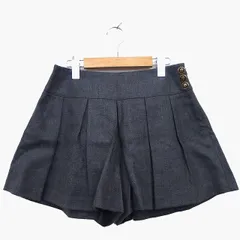 ミッシュマッシュ MISCH MASCH キュロット プリーツ 総柄 飾りボタン ウール 毛 38 グレー 灰 /HT19のサムネイル