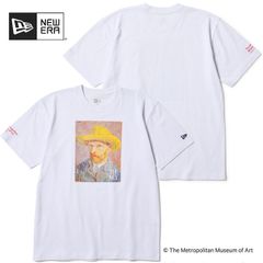 ニューエラ 半袖 コットン Tシャツ The Met 白 フィンセント ファン ゴッホ ホワイト レギュラーフィット NEWERA プリントTシャツ