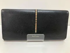 PAUL SMITH ポールスミス レザー マルチストライプ 長財布 ブラック