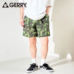 GERRY 水陸両用 ナイロン ショートパンツ メンズ 短い 速乾 バギーズショーツ クライミングショートパンツ ハーフパンツ アウトドア ショーツ カモフラージュ 迷彩 M L LL XL スウェーデンカモ 078600