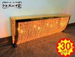 特価 訳あり品 幅55cm E12口金仕様ナイアガラ シャンデリア フルゴールドメッキ クリスタルビーズ金華山男の城 トラック 車内照明49-C8651S