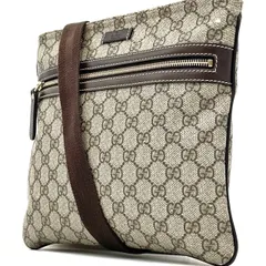 ✨良品✨ GUCCI グッチ ショルダーバッグ トートバッグ GGスプリーム 総柄 ロゴ型押し ゴールド金具 シリアル PVCレザー 肩掛け 斜め掛け ユニセックス レディース メンズ ベージュ 肌色 ブラウン 茶色