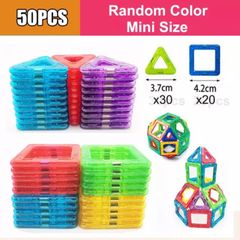 マグネットブロック 磁石ブロック 知育玩具　モンテッソーリ　50個　ミニサイズ