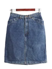 【お得なクーポン配布中!】 80s USA製 OLD GAP デニム タイト スカート レディース S 程 古着 80年代 ヴィンテージ ギャップ ひざ丈 ミディ丈 Aライン スリット入り