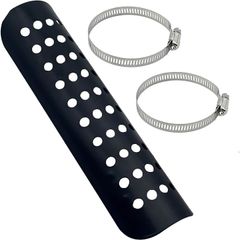 ＭＯＮＯＳＴＯＲＥ 互換品MONOSTORE 汎用 マフラーガード バイク プロテクター オートバイ ヒートガード マフラーカバー エキゾースト ヒートシールド バイク用(ブラック)