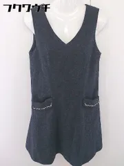 ◇ any SiS エニィスィス パール 装飾 ノースリーブ 膝丈 ワンピース 表記なし ブラック系 レディース  【中古】 【1108310004103】のサムネイル