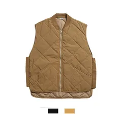 【新品】 ダイヤモンド キルティング ベスト Diamond Quilted vest ワーク ベスト【送料無料！】