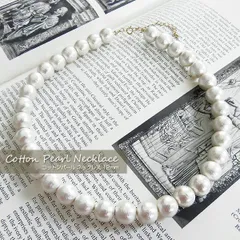 ネックレス レディース コットンパール 12mm ショート 日本製