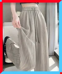 新品 レディース ワイドパンツ 薄手 ドレープ 夏 脚長見せ 黒 お洒落 春 夏 着やせ 落ち感 【送料無料】