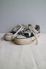 90's CONVERSE ALL STAR コンバース オールスター  ローカット USA製  kids スニーカー ブラック  11 18cm