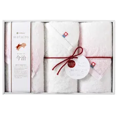 【数量限定】今治 タオルギフト フェイスタオル 3枚 わたいろ nishikawa【西川】 綿100% ふわふわ 日本製 ギフトパッケージ入り ピンク TBF3998011P