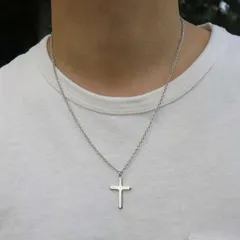 シルバー クロスネックレス チェーンネックレス メンズ レディース