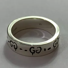 美品　GUCCI グッチ ゴースト ドクロ スカル リング 指輪 12号 GUCCI グッチ グッチゴースト リング 指輪 ドクロ 14号 シルバー