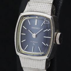 SEIKO 手巻き時計 青色 21 jewels 稼働品レディースB37 - メルカリ