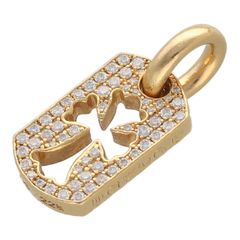 【中古】 CHROME HEARTS クロムハーツ タイニーカットアウトクロスドッグタグ 22K パヴェダイヤ ペンダント ネックレス チャーム アクセサリー インボイス 24028237 AO