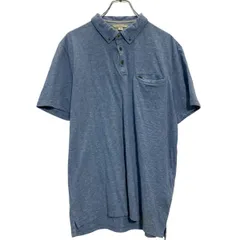 Calvin Klein 半袖 ポロシャツ M サックスブルー ボタンダウン カルバンクライン 古着卸 アメリカ仕入 a703-6599