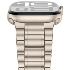 Anlinser 互換性ありアップルウォッチバンド 42mm 41mm 40mm 38mm, メンズとレディース5チェーンメタル Apple Watchバンド iWatch シリーズ10 9 8 7 6 5 4 3 2 1 SE用 (スターライト)