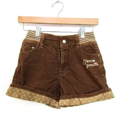 ポンポネット ショートパンツ ボトムス コーデュロイ キッズ 女の子用 S(140)サイズ ブラウン pom ponette 【中古】