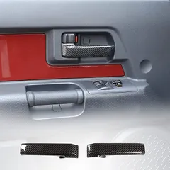 DIYUCAR 車内ドアハンドルカバー 車ドアハンドルプロテクター 保護カバートリム 傷防止 内装パーツ ABS 2本入り トヨタ FJクルーザー 2007-2021に適合( カーボン調)