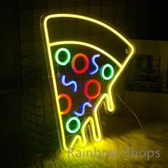 【新品未使用】ネオンサイン★壁掛け★ネオンイト pizza ピザ 発光サイン ネオン管 壁装飾 おしゃれ LED ネオン看板 部屋 インテリア バー カフェ 車 屋内 販売店 趣味 照明frt104