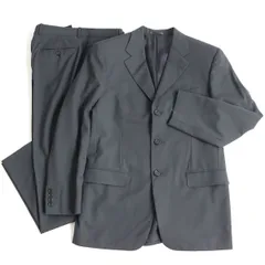 【ドンドン見直し】美品◆LOUIS VUITTON ルイヴィトン 裏地LVロゴ柄 シングルスーツ/上下セットアップ グレー 48 メンズ イタリア製 正規品のサムネイル