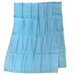 未使用 54NUA304I631 クリスチャンディオール カナージュ ジャガード ストール シルク 大判 ライトブルー ショール Christian Dior