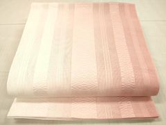 名古屋帯】夏帯 紗 洗える 浪花鼠色 薄物 盛夏 紫色の水玉 可愛い 