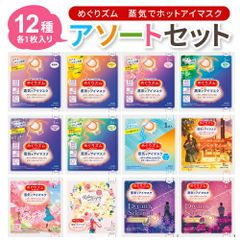 【数量限定】めぐりズム蒸気でホットアイマスクお試しアソート12枚セット全部入りのサムネイル