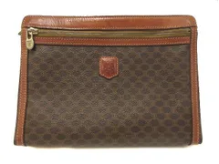 セリーヌ CELINE マカダム 総柄 セカンドバッグ ハンドバッグ ブラウン BAG カバン 鞄 ☆AA★のサムネイル
