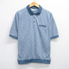 XL/古着 半袖 ポロ シャツ メンズ 90s 大きいサイズ 薄紺他 ネイビー 25jul11 中古 トップス