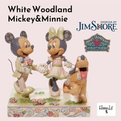 ミッキー＆ミニー ホワイトウッドランド エネスコ ディズニートラディション Disney Traditions】ミッキー＆ミニー ホワイトウッドランド