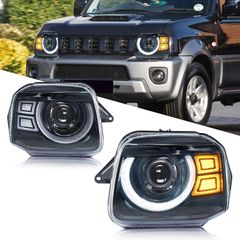 ジムニー用 LEDヘッドランプ 左右セット 外装パーツ カスタムアクセサリー 07年-2017年CYB686目玉商品