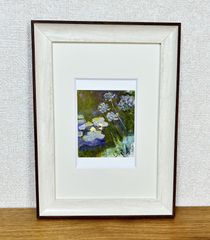 モネ☆睡蓮のとき☆展覧会限定◎新品額付☆マット付ポストカードフレーム◇Claude Monet☆A4サイズ程度☆1