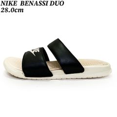 NIKE サンダル ナイキ ベナッシ デュオ ブラック ベージュ 28.0cm NIKE BENASSI DUO 819717-004 スリッパ カジュアル シャワーサンダル 中古 ユーズド 匿名配送 日本国内流通の正規品です アメリカ ブランド ストラップ