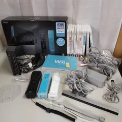 まとめ売り　任天堂　ニンテンドー　Nintendo Wii　本体　ブラック　ソフト10本　Wiiリモコン3本　ヌンチャク　マリオ　太鼓の達人　たまごっち　Ⅼ178