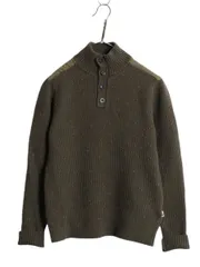 【お得なクーポン配布中!】 ノースフェイス ハイネック コマンド ニット セーター メンズ S 古着 The North Face アウトドア リブ編み コットン ウール ネップ カーキのサムネイル