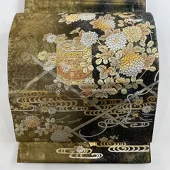 値下げしました】光正作家もの金彩全通袋帯鶴