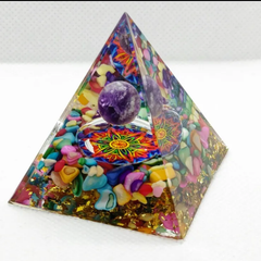 【瑪瑙】オルゴナイト　ピラミッド パワーストーン  癒し 浄化 開運