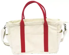 【新品】バッグ 2WAYスクエアショルダーバッグアイボリー×レッド