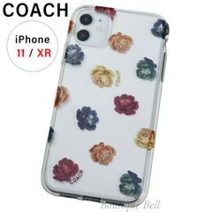 COACH】コーチ カラフルフラワー×クリア iPhone11 iPhoneXR ケース 