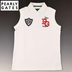 【サイズ：2・Ｌ・新品】パーリーゲイツ 日本製【J∞QUALITY】ノースリーブポロシャツ 白 055-0260700