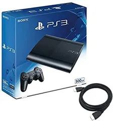 【中古】(非常に良い)PlayStation3 チャコール・ブラック 500GB (CECH4300C) 特典アンサー PS3用 HDMIケーブル2.0M付