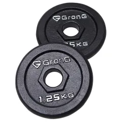 ダンベル プレート バーベル 1.25kg 2個セット シャフト径28mm アイアン GronG（グロング）のサムネイル