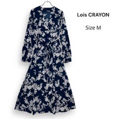 美品Lois CRAYON 花柄 ロングワンピース 日本製マルチカラー 総柄 M