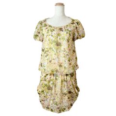 美品　TOCCA トッカ　花柄　シフォン　ワンピース　フリンジ