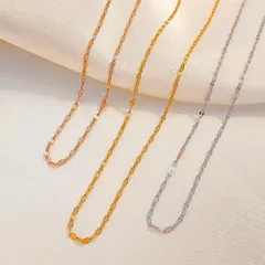 ステンレス ネックレス アレルギー対応 サージカル 316L つけっぱなし ペタル キラキラ チェーン ピンク ゴールド シルバー